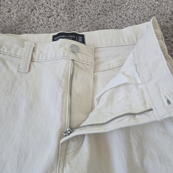 Abercrombie & Fitch Worker Carpenter Rigid Denim Loose Pants size 29×30 … - Picture 7 of 16